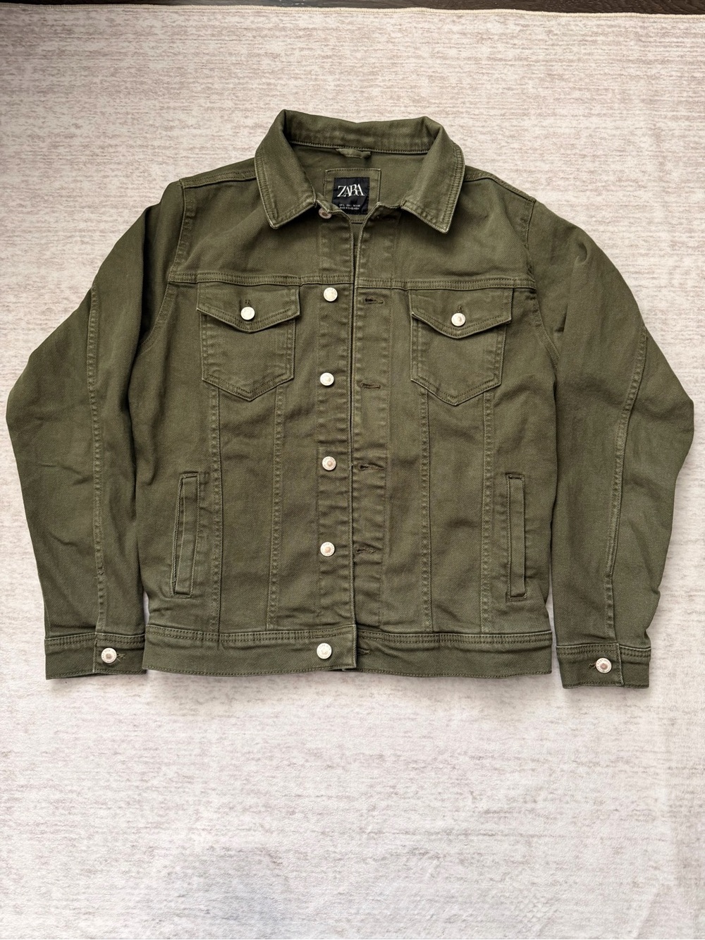 Zara Men’s Olive Green Shirt Jacket
